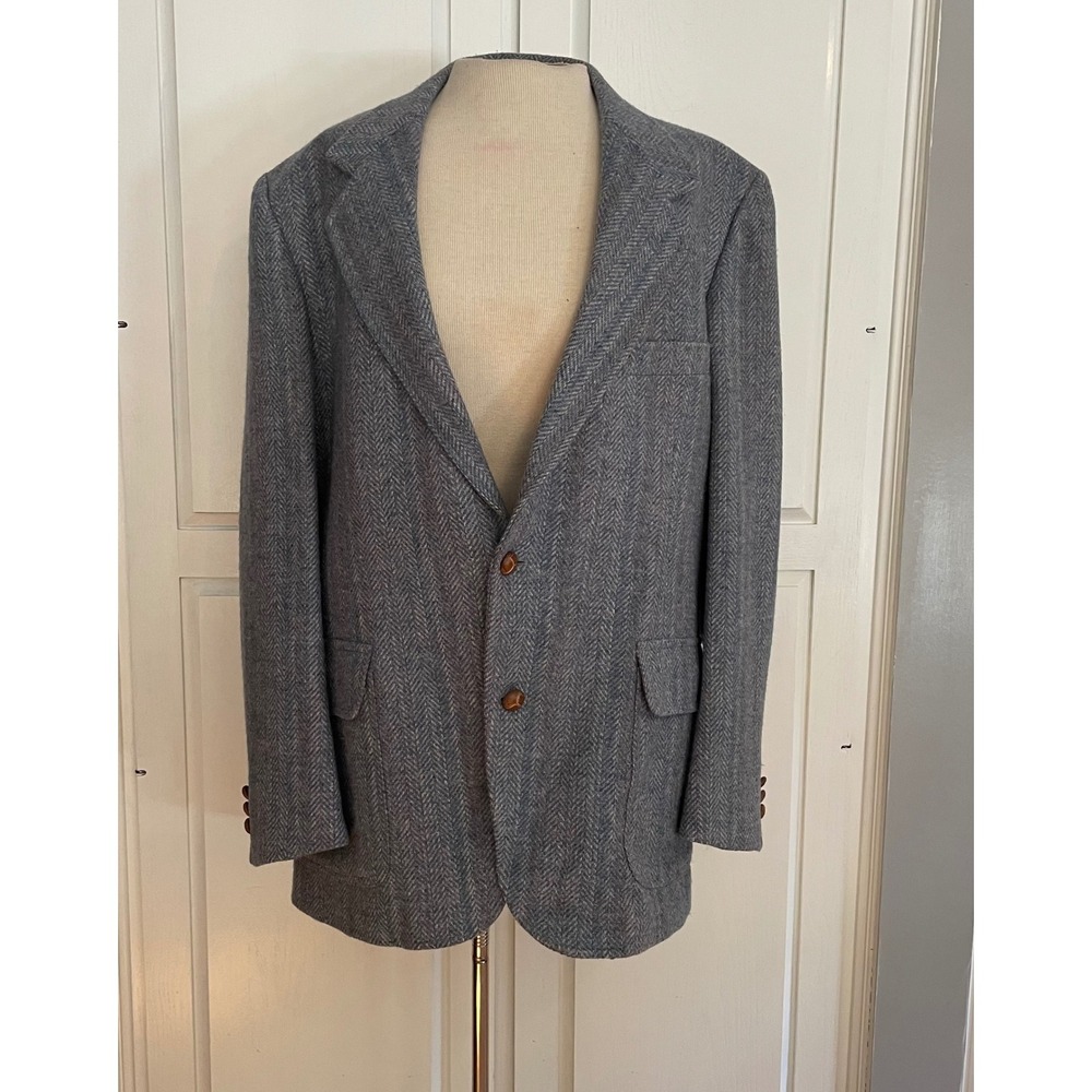 Vintage Pendleton Wool Blazer Herringbone Tweed Mens‎ 44 Classic Sport Coat